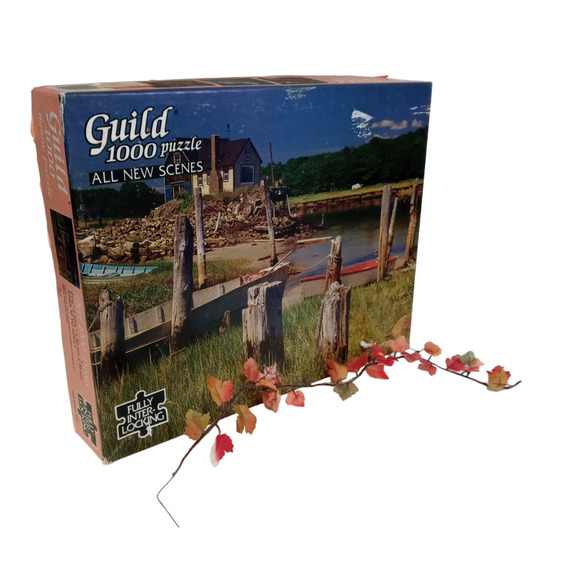 New England Dock Puzzle - 1000 PC Vintage Scene🛶🚣‍♀️ - Picture 10 of 12